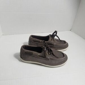 SPERRY KIDS BROWN LEATHER UPPER LOAFERS SIZE 2
